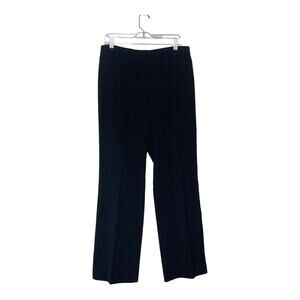 Le Suit black lined pinstripes pleated dress pants size 12